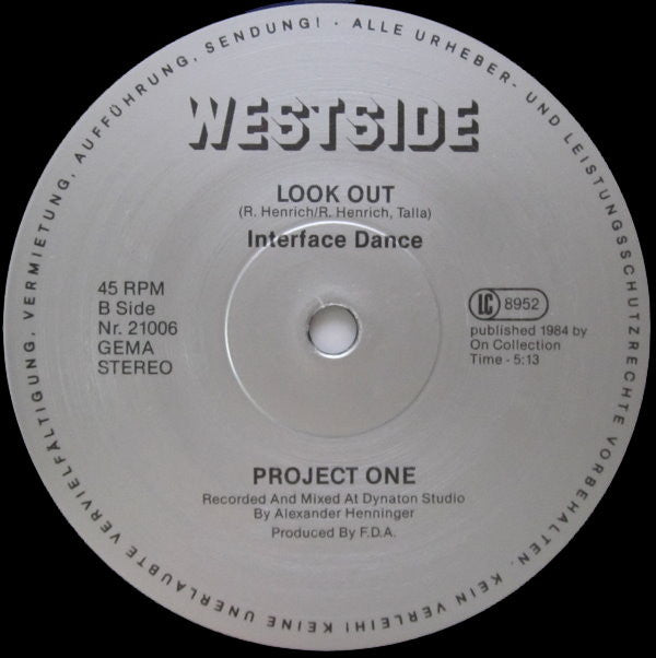 Project One (6) : Look Out (Project Mix) (12")