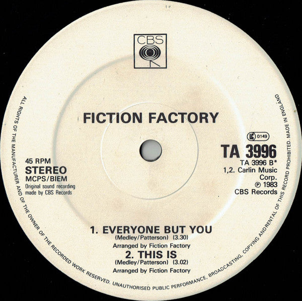 Fiction Factory : (Feels Like) Heaven (12", Single)