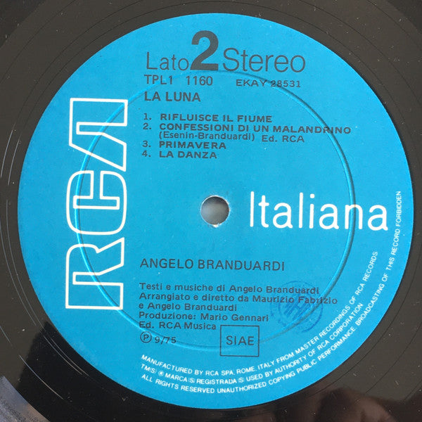Angelo Branduardi : La Luna (LP, Album, Dee)
