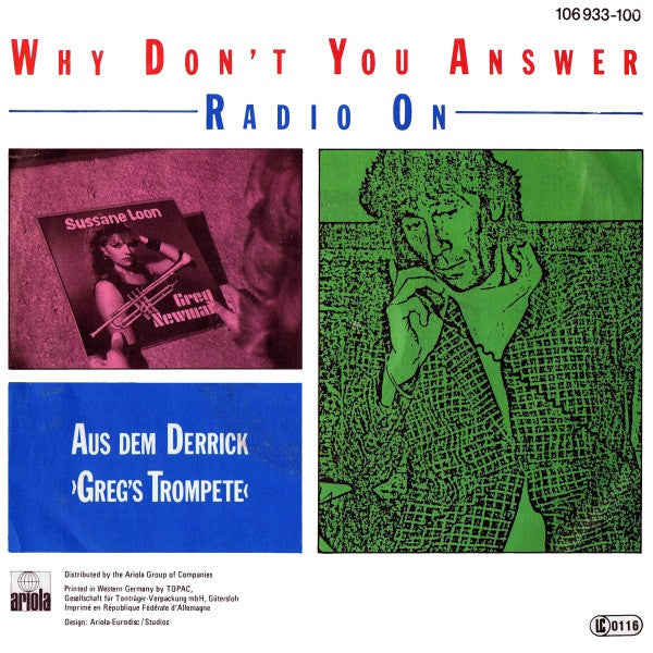 Eberhard Schoener : Why Don't You Answer (7", Single)