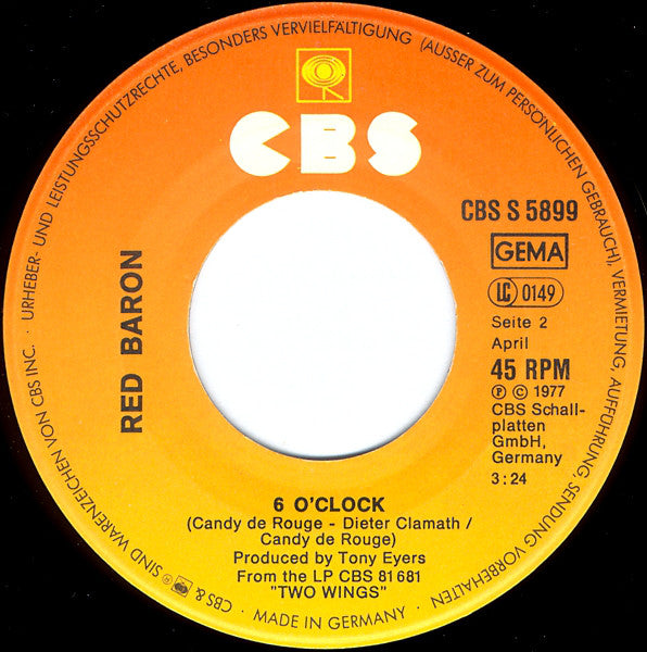 Red Baron (2) : Gimme Love (7", Single)