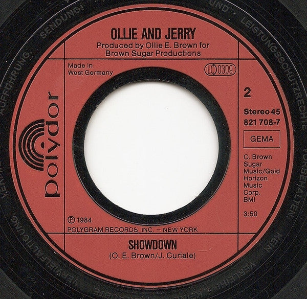 Ollie And Jerry : Breakin' ...There's No Stopping Us / Showdown (7", Single)