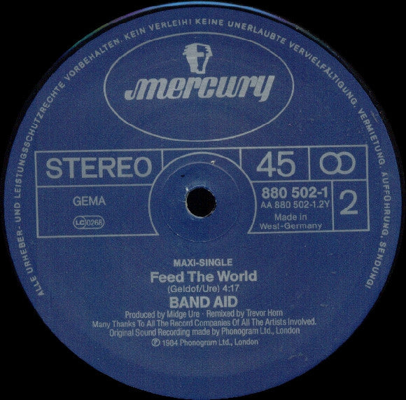 Band Aid : Do They Know It's Christmas? (12", Maxi)