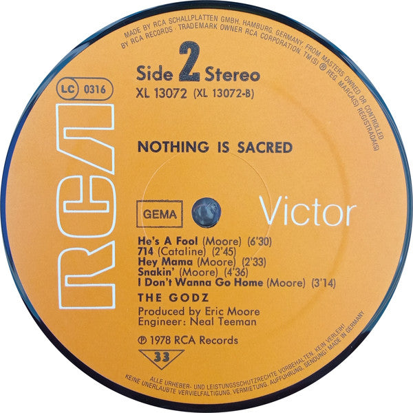 The Godz (2) : Nothing Is Sacred (LP, Album)