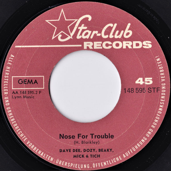 Dave Dee, Dozy, Beaky, Mick & Tich : Zabadak / Nose For Trouble (7", Single)