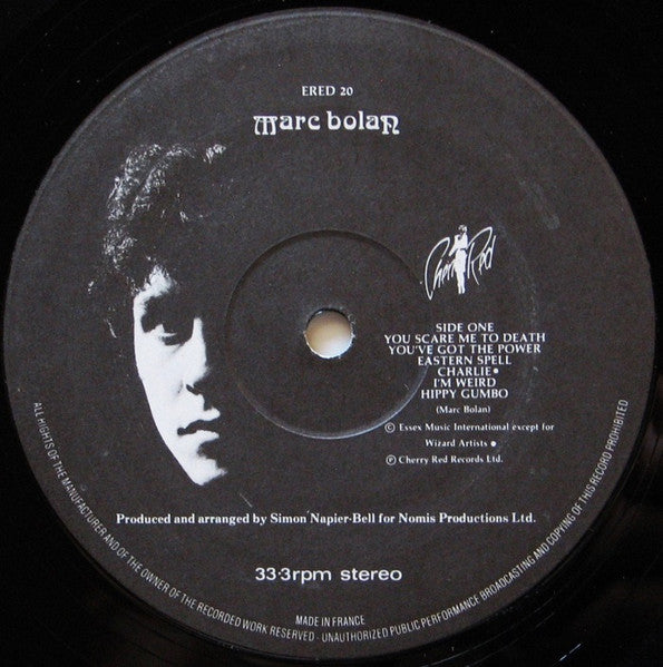 Marc Bolan : You Scare Me To Death (LP, Album, Gat)