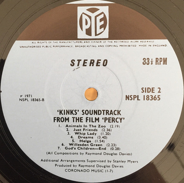 The Kinks : Percy (LP, Album)