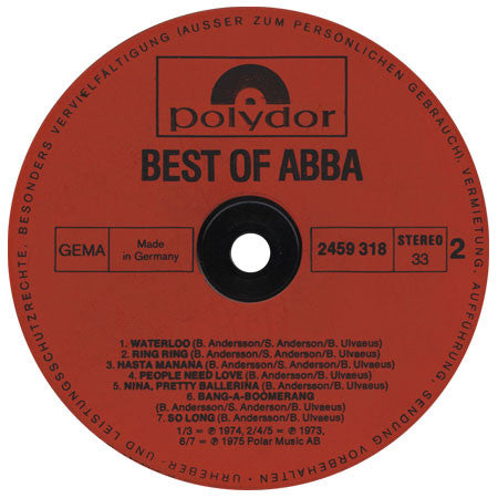 ABBA : The Best Of ABBA (LP, Comp)