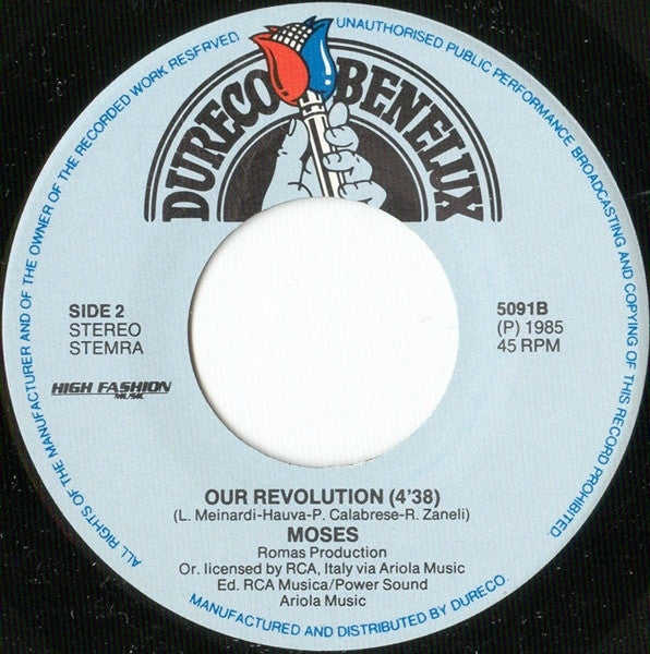 Moses (2) : We Just / Our Revolution (7", Single)