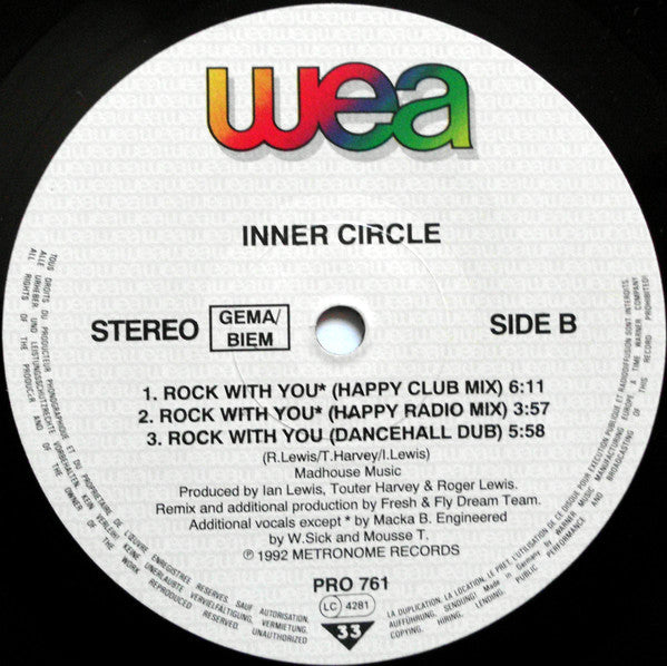 Inner Circle : Rock With You (Remix) (12", Promo)