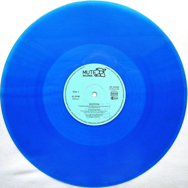 Erasure : It Doesn't Have To Be (12", Maxi, Blu)