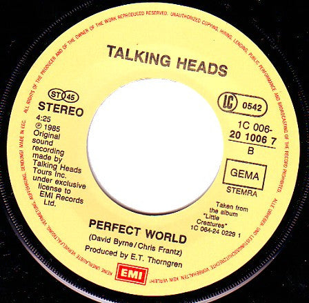 Talking Heads : And She Was (7", Single)