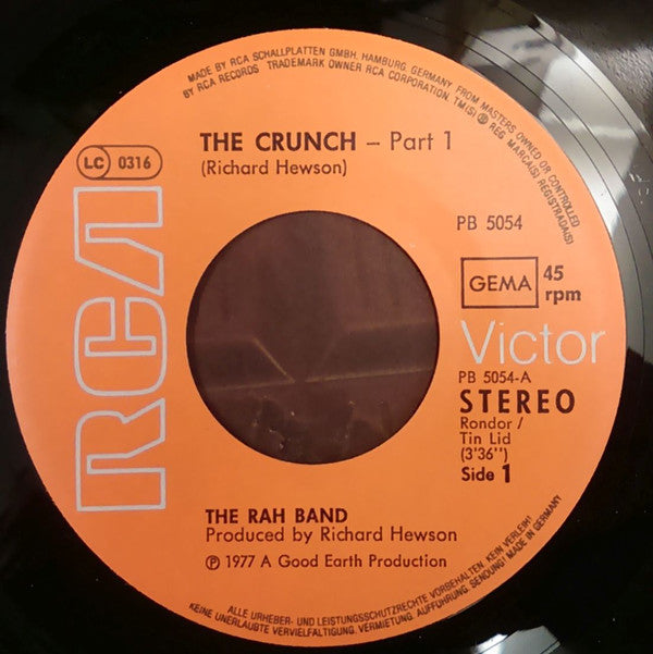 Rah Band : The Crunch Part 1 / The Crunch Part 2 (7", Single)