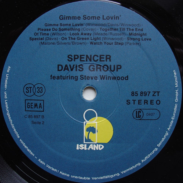 The Spencer Davis Group : Gimme Some Lovin' (LP, Comp, RE)
