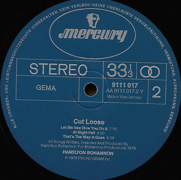 Bohannon* : Cut Loose (LP, Album)