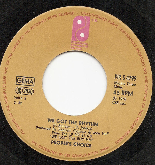 People's Choice : Jam, Jam, Jam (All Night Long) (7", Single)