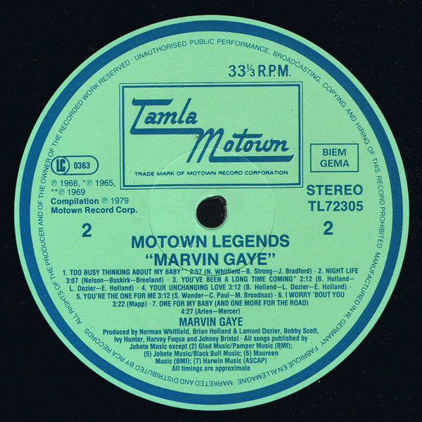 Marvin Gaye : Motown Legends (LP, Comp)