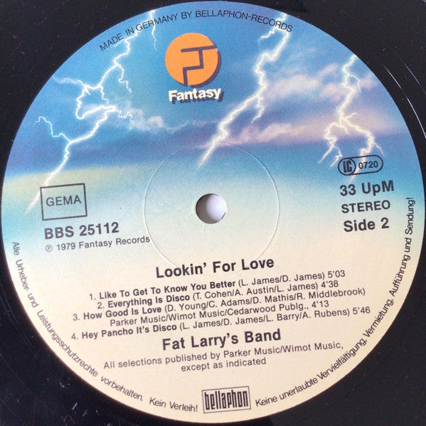 Fat Larry's Band : Lookin' For Love (LP, Album)