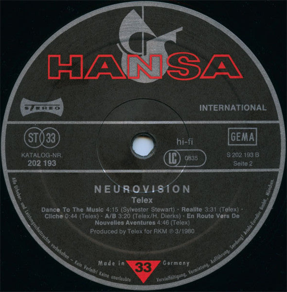 Telex : Neurovision (LP, Album)