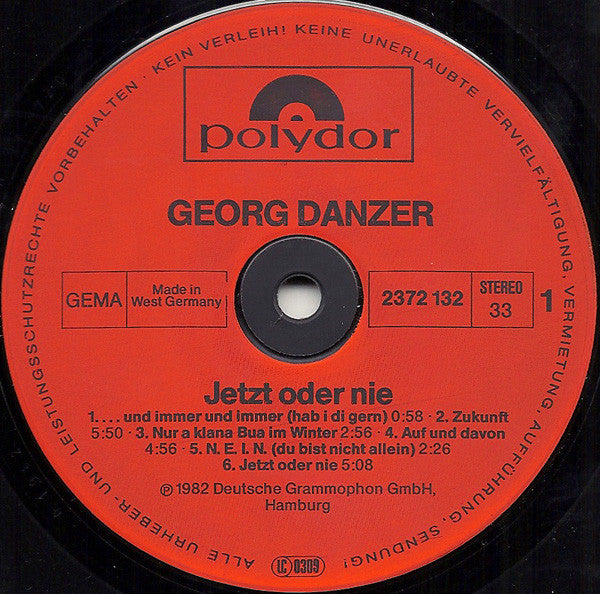 Georg Danzer & Band : Jetzt Oder Nie (LP, Album)