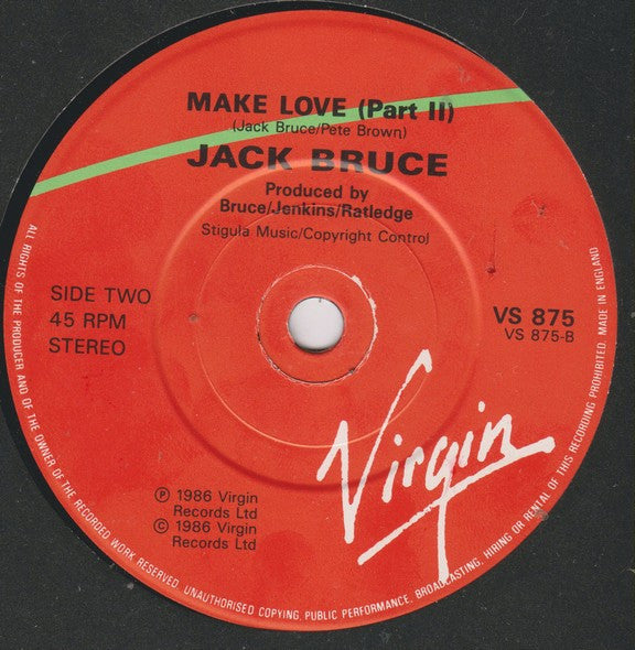 Jack Bruce : I Feel Free (7", Single)
