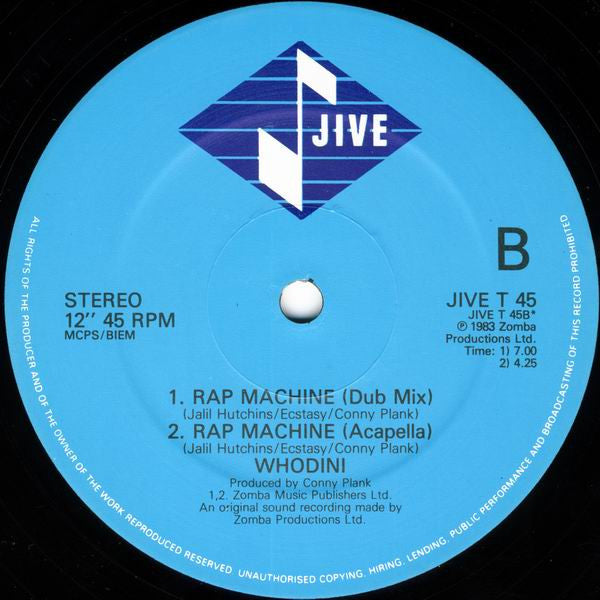 Whodini : Rap Machine (12")