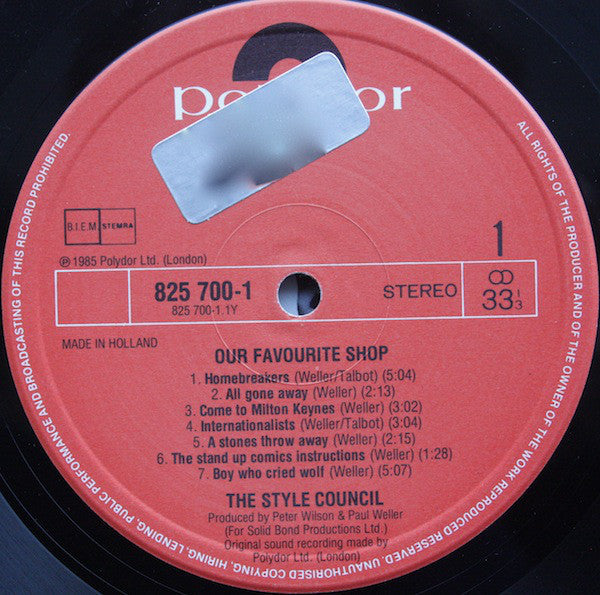 The Style Council : Our Favourite Shop (LP, Album, Gat)