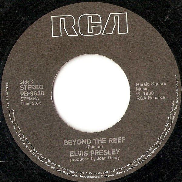 Elvis Presley : Are You Lonesome Tonight? (7", Single)