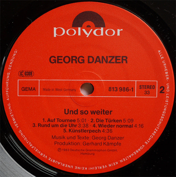 Georg Danzer : Und So Weiter (LP, Album)