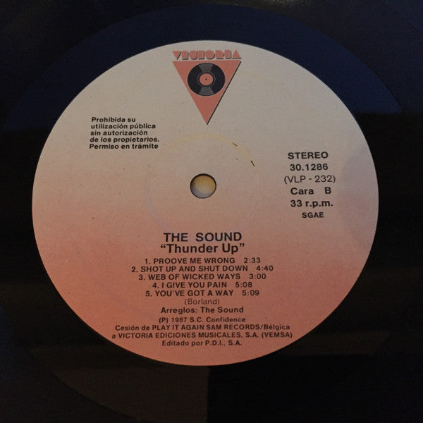 The Sound (2) : Thunder Up (LP, Album)
