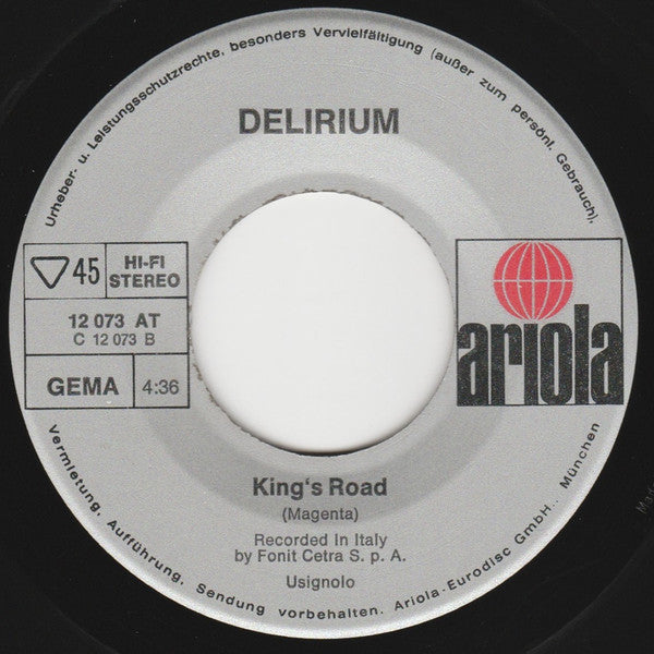 Delirium (5) : Jesahel / King's Road (7", Single)