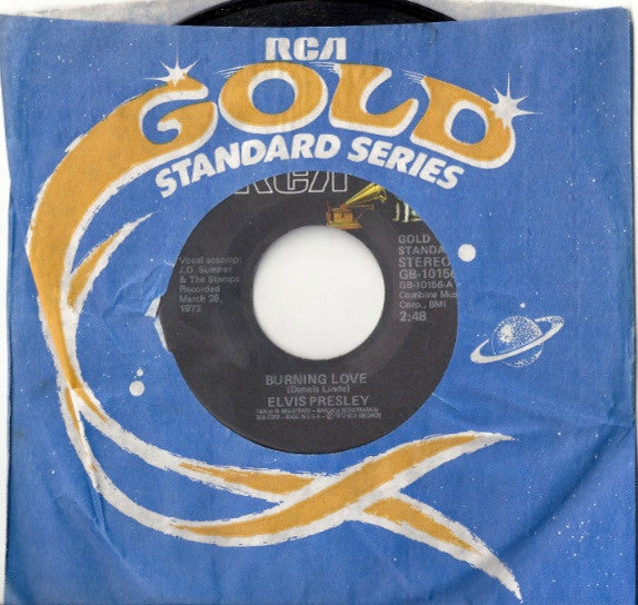 Elvis Presley : Burning Love (7", Single, RE, Ind)