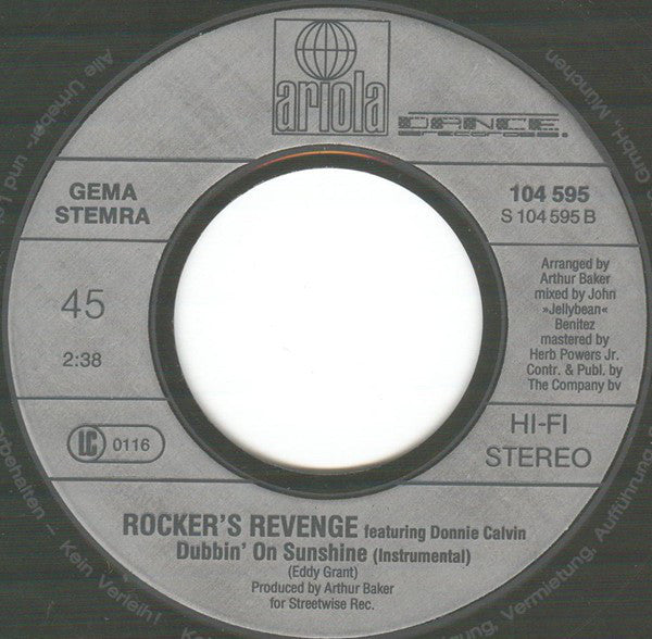 Rocker's Revenge* : Walkin' On Sunshine (7", Single)