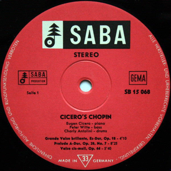 Eugen Cicero : Cicero's Chopin (LP, Album)