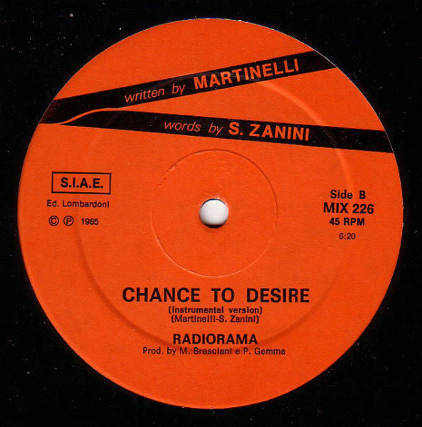 Radiorama : Chance To Desire (12")
