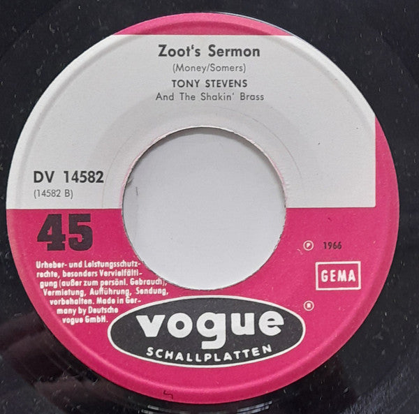 Tony Stevens* : Big Time Operator / Zoots Sermon (7", Single, dif)