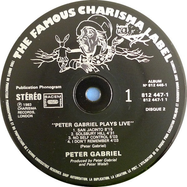 Peter Gabriel : Plays Live (2xLP, Album)
