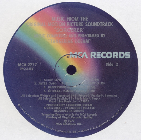 Tangerine Dream : Music From The Original Motion Picture Soundtrack "Sorcerer" (LP, Album)