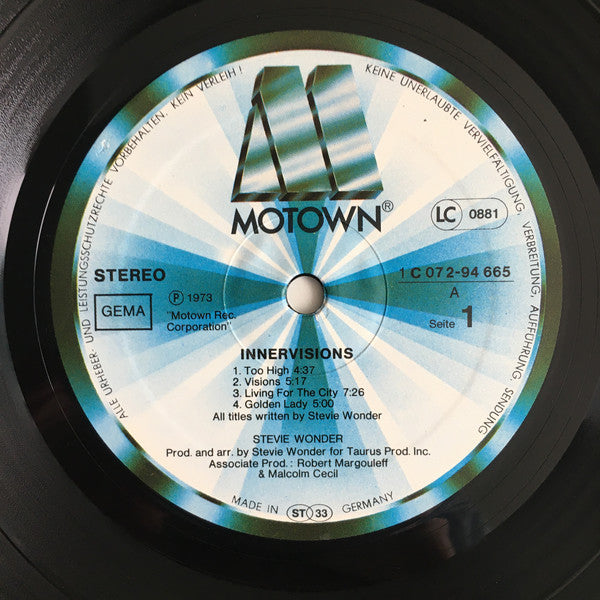 Stevie Wonder : Innervisions (LP, Album, RE)