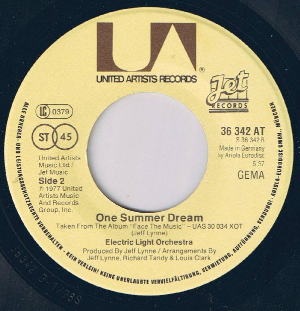 Electric Light Orchestra : Mr. Blue Sky (7", Single)