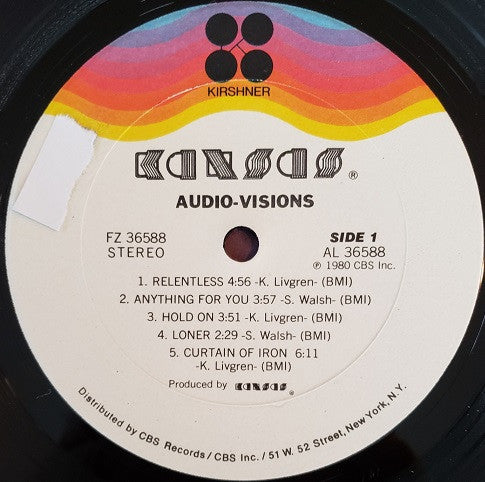 Kansas (2) : Audio-Visions (LP, Album, RE, Car)