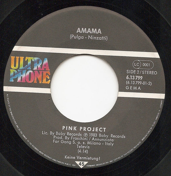 Pink Project : Smoke Like A Man (7", Single)