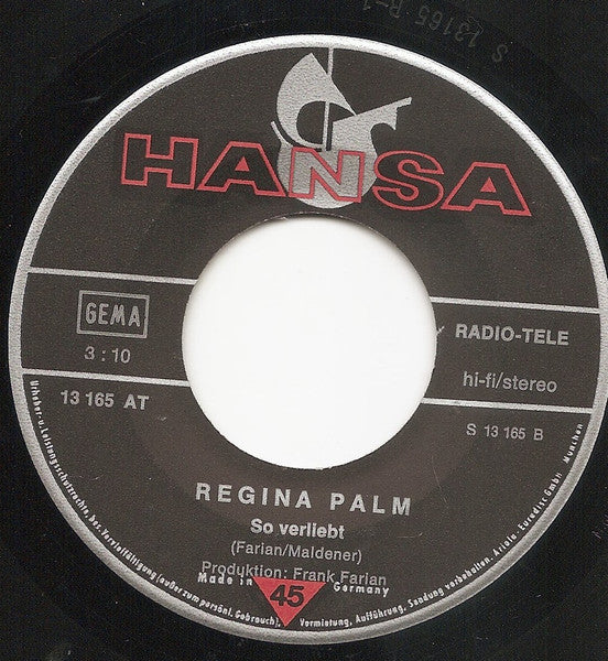 Regina Palm : Milord (7", Single)