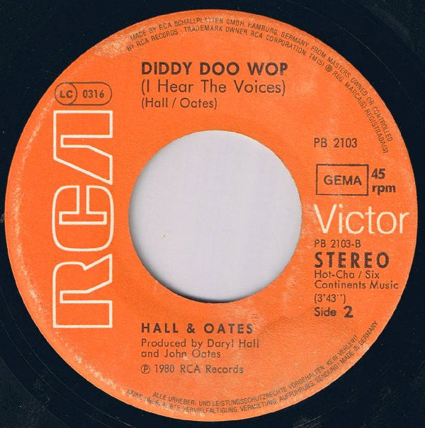 Hall & Oates* : You've Lost That Lovin' Feeling (7", Single)