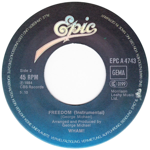 Wham! : Freedom (7", Single)