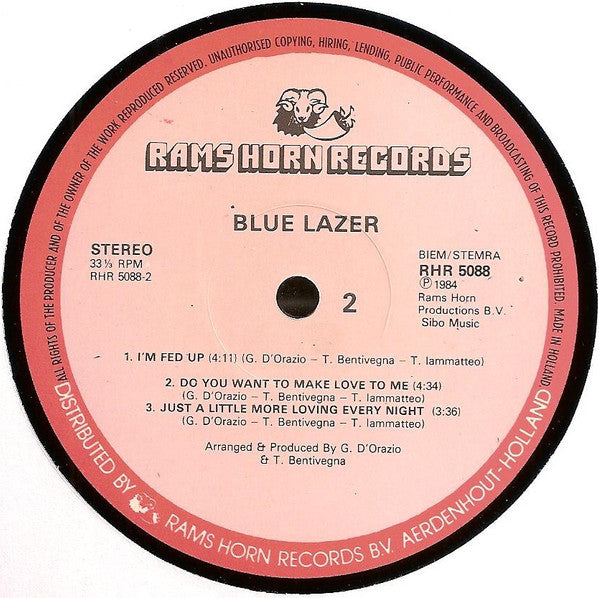 Blue Lazer : Blue Lazer (LP, Album)