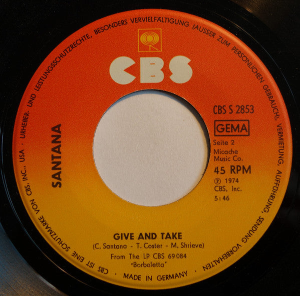 Santana : Mirage (7", Single)