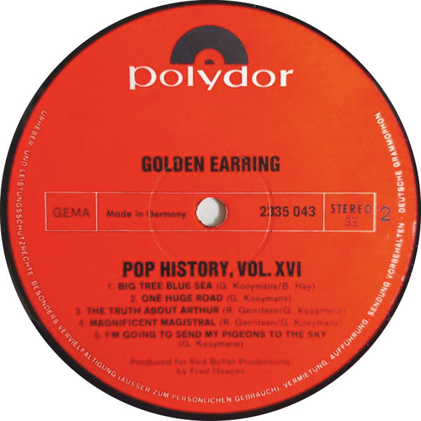 Golden Earring : Pop History Vol. 16 (2xLP, Comp, Gat)