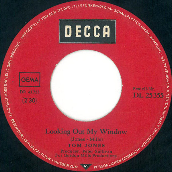 Tom Jones : A Minute Of Your Time (7", Single)