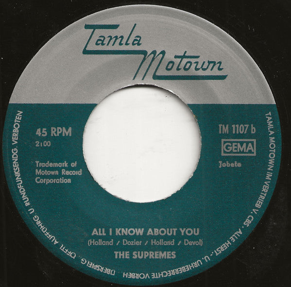 The Supremes : The Happening / All I Know About You (7", Single)